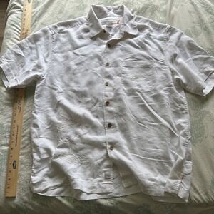QuickSilver Edition Premium Brand Men Shirt M Button Up Pocket fish Embroidery *